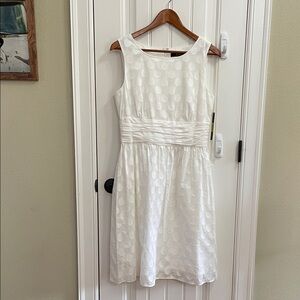 Alex Marie Classic White Dress with Sash Waist